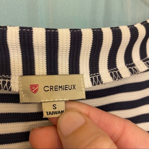 Cremieux Striped Dress Blue & White Sz Small - Picture 2 of 6